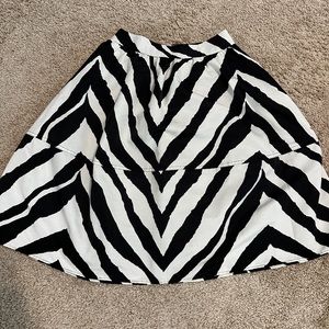 Zebra print midi circle express skirt